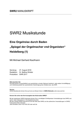 SWR2 Musikstunde