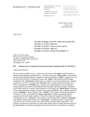 Starburst II, Inc. and Sprint Nextel Corporation (Commission File No