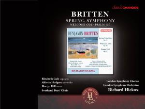 Britten Spring Symphony Welcome Ode • Psalm 150