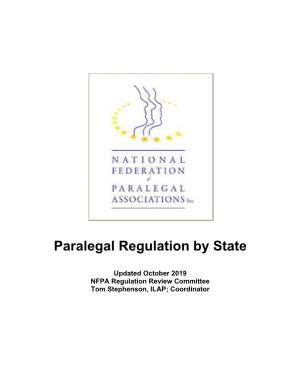 Paralegal Regulation by State