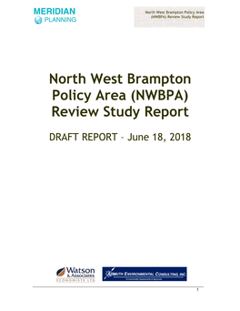 North West Brampton Policy Area (NWBPA) Review Study Report