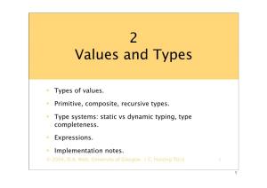 2 Values and Types