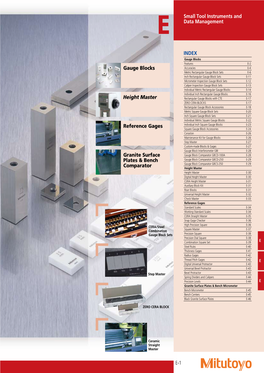 E-1 Small Tool Instruments and Data Management Gauge Blocks Height