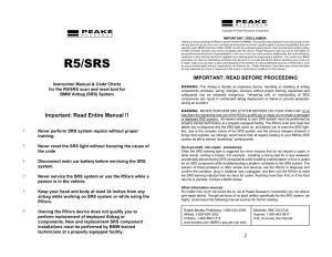 Manual for the R5/Srs Airbag Fault Code Tool