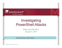 Investigating Powershell Attacks