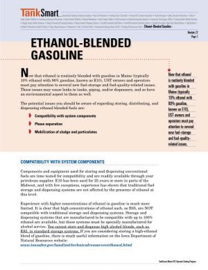 Ethanol-Blended Gasoline • Module 27 Page 1 Ethanol-Blended Gasoline