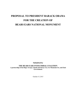 Proposed Bears Ears National Monument