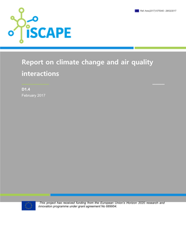 Report on Climate Change and Air Quality Interactions