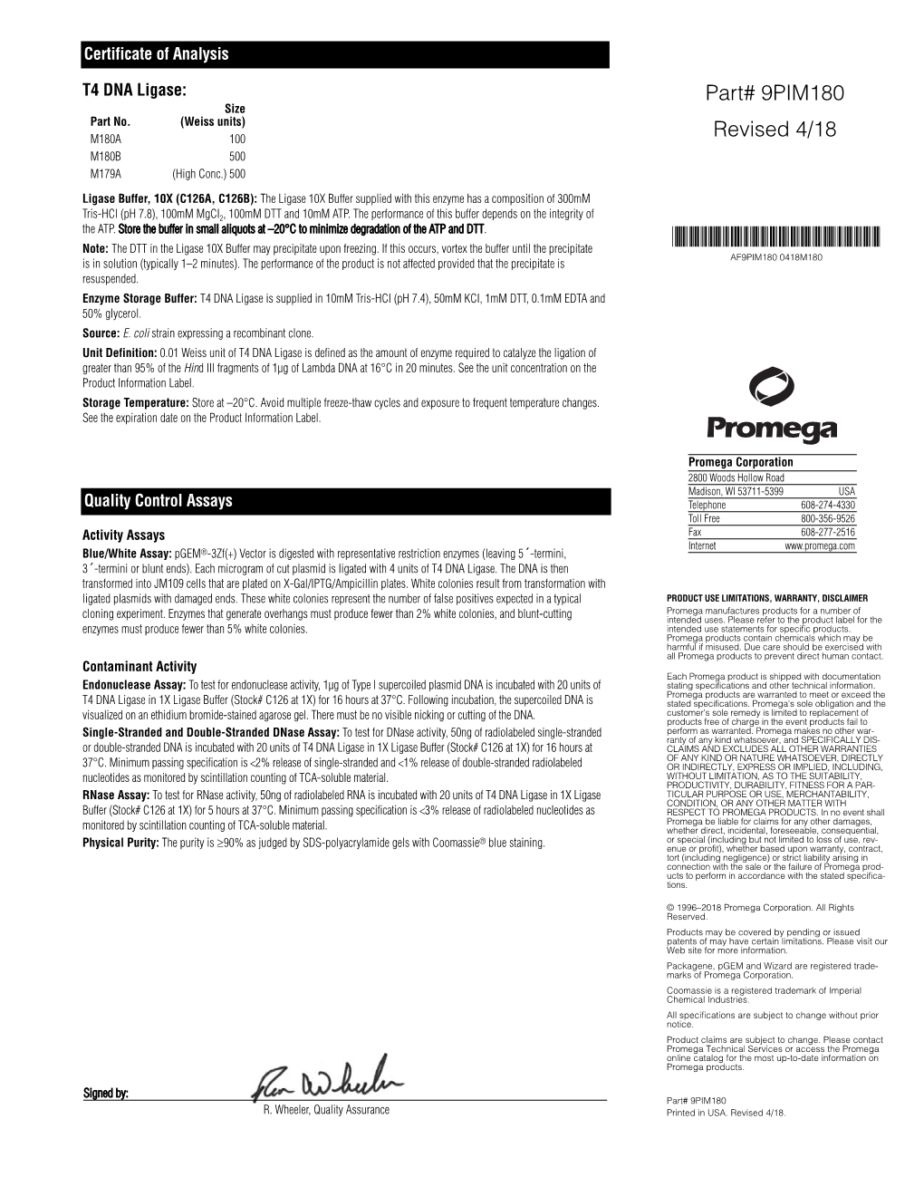 T4 DNA Ligase Protocol