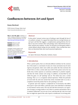 Confluences Between Art and Sport