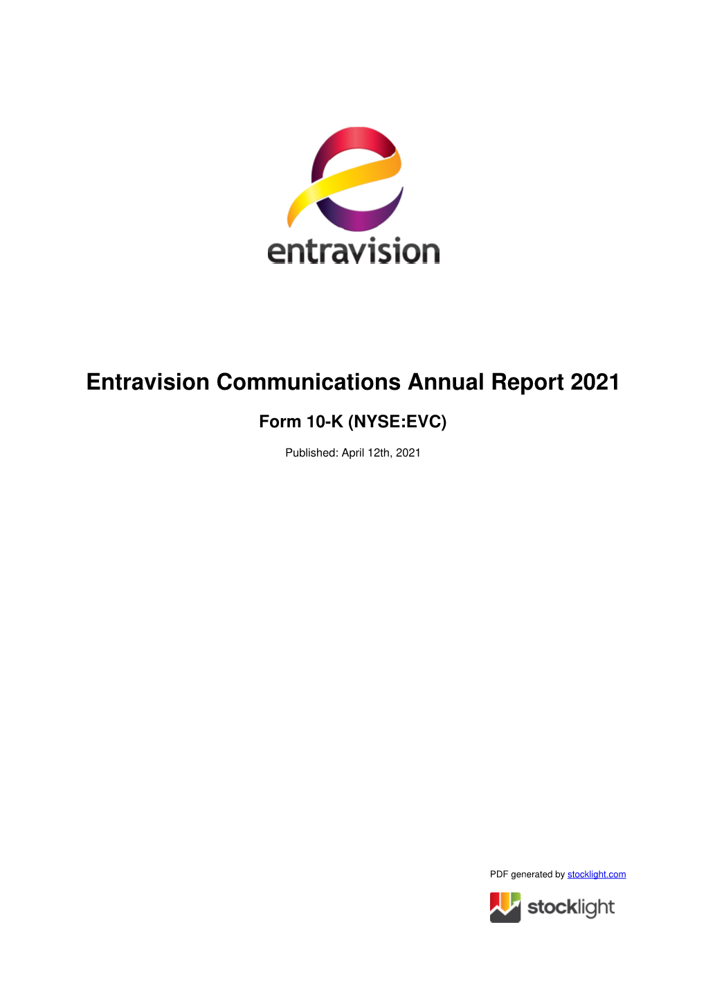 Entravision Communications Annual Report 2021