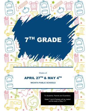 7Th Grade Unit 5 Facing Adversity Week 5: April 27 – May 1 Daily Planning Guide/Checklist/Additional Support Pp