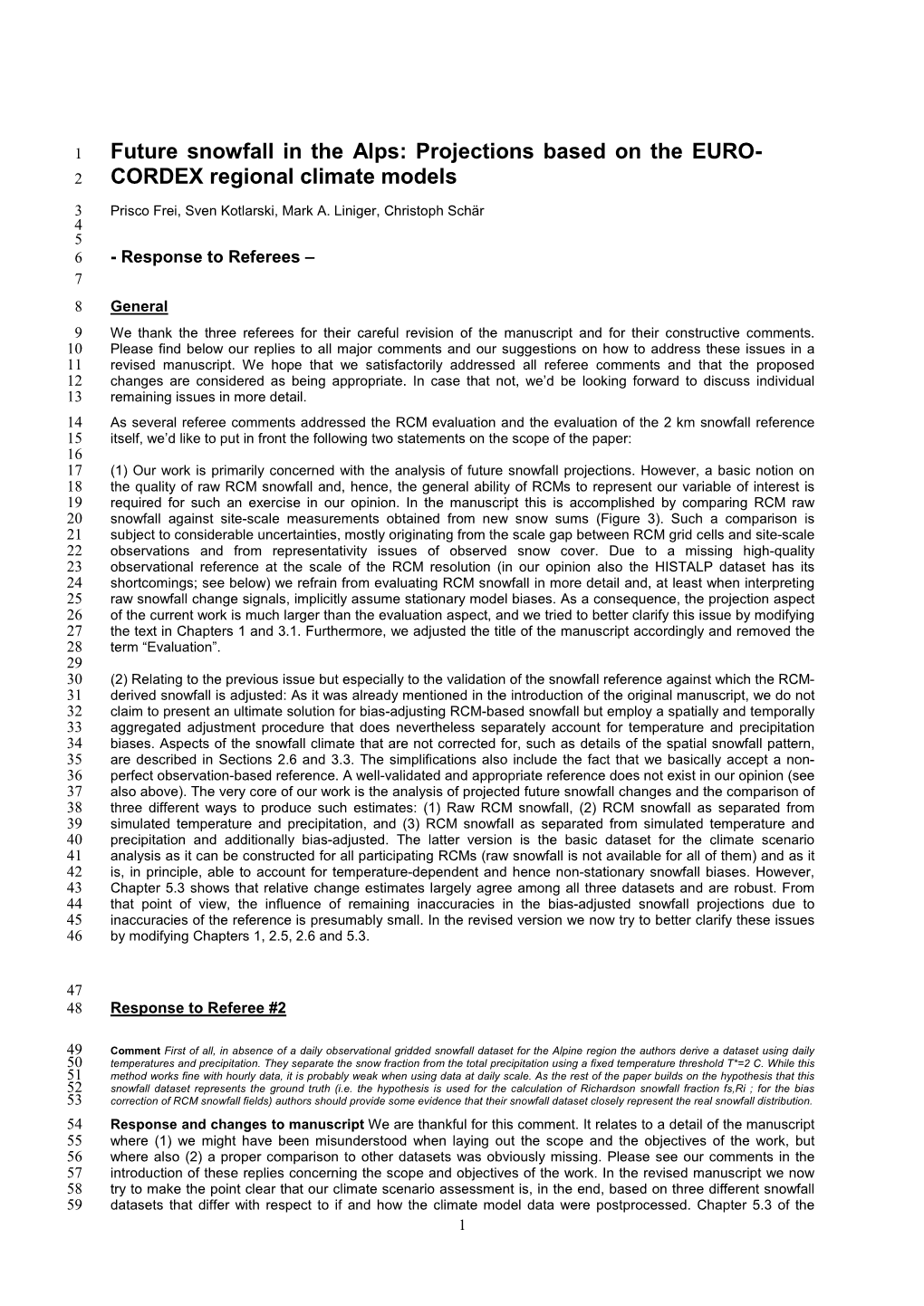 CORDEX Regional Climate Models