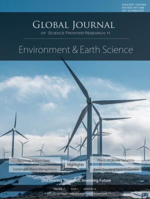 Global Journal of Science Frontier Research : � � N� Iornment & � Arth Science