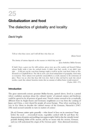 Globalization and Food the Dialectics of Globality and Locality