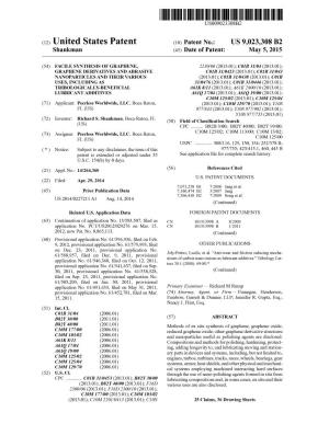 (12) United States Patent (10) Patent No.: US 9,023,308 B2 Shankman (45) Date of Patent: May 5, 2015