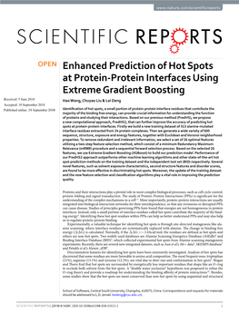 Enhanced Prediction of Hot Spots at Protein-Protein Interfaces Using Extreme Gradient Boosting