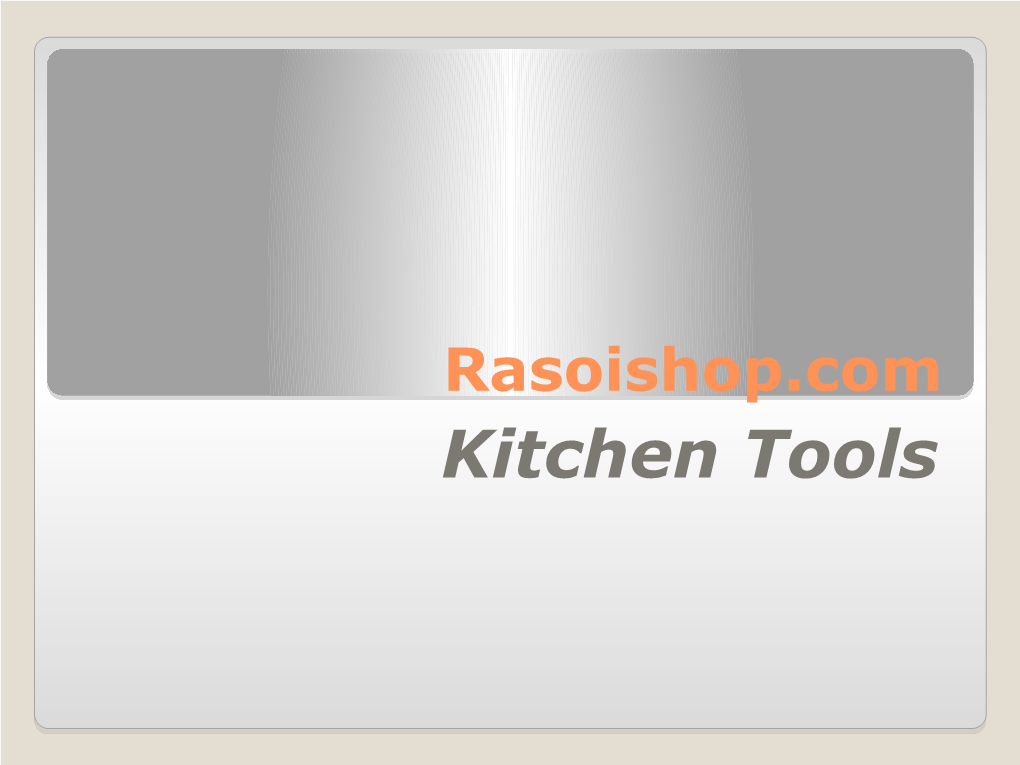 Kitchen Tools