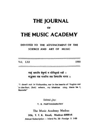 The Journal the Music Academy