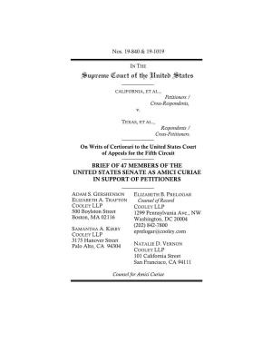 Brief of 47 Members of the United States Senate As Amici Curiae in Support of Petitioners