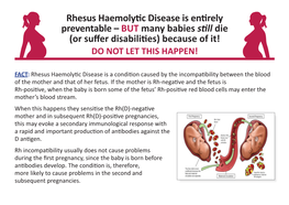 Rhesus Haemolytic Disease Is Entirely Preventable – but Many Babies Still Die (Or Suffer Disabilities) Because of It! DO NOT LET THIS HAPPEN!