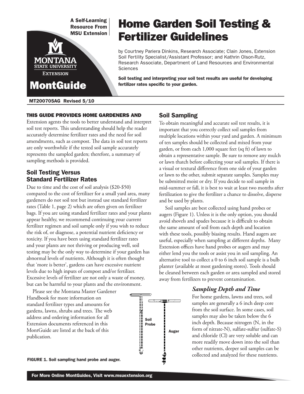 Home Garden Soil Testing & Fertilizer Guidelines