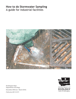 How to Do Stormwater Sampling a Guide for Industrial Facilities