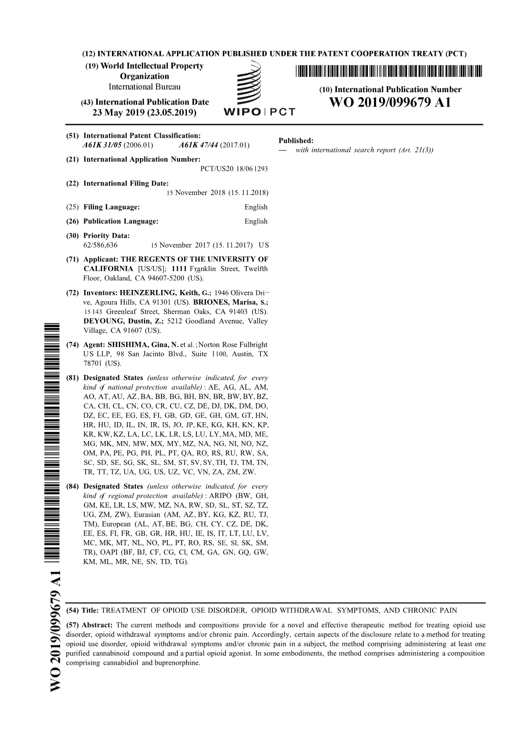 International Filing Date: (2