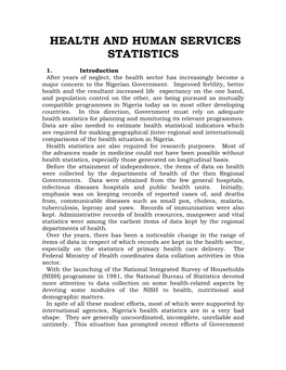 Health and Human Services Statistics