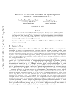 Predicate Transformer Semantics for Hybrid Systems: Verification