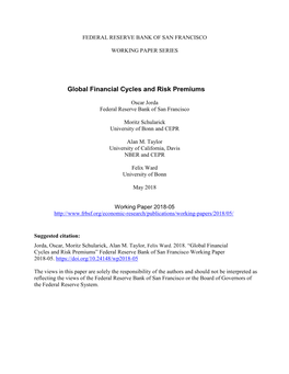 Global Financial Cycles and Risk Premiums