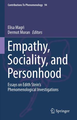 Elisa Magrì Dermot Moran Editors Essays on Edith Stein's Phenomenological Investigations