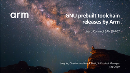 GNU Prebuilt Toolchain Releases by Arm