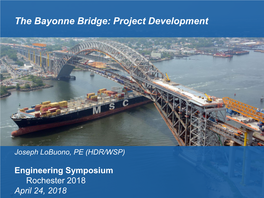 The Bayonne Bridge: Project Development