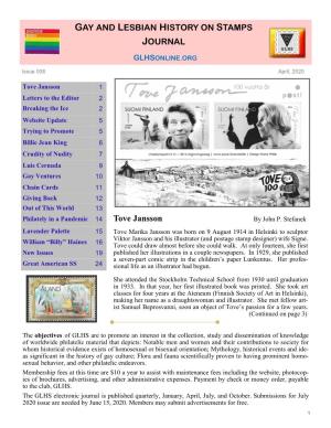Tove Jansson GAY and LESBIAN HISTORY on STAMPS JOURNAL