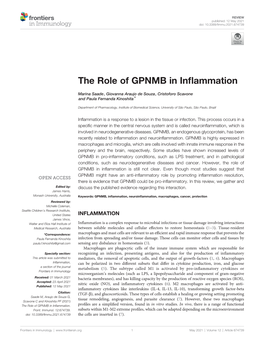 The Role of GPNMB in Inflammation