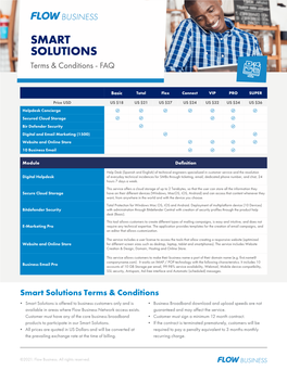 SMART SOLUTIONS Terms & Conditions - FAQ