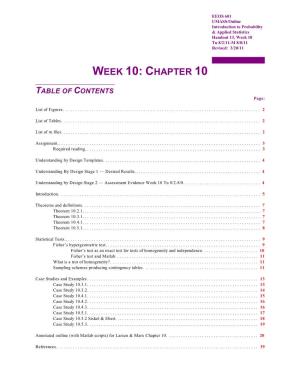 Week 10: Chapter 10
