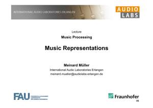 Music Representations