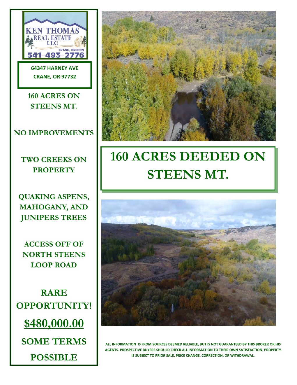 160 Acres Deeded on Steens