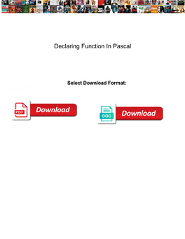 Declaring Function in Pascal