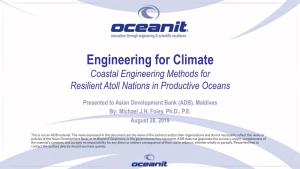 Engineering for Climate: Coastal Engineering Methods for Resilient Atoll Nations in Productive Oceans