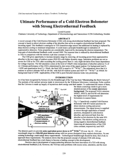 Ultimate Performance of a Cold-Electron Bolometer with Strong Electrothermal Feedback