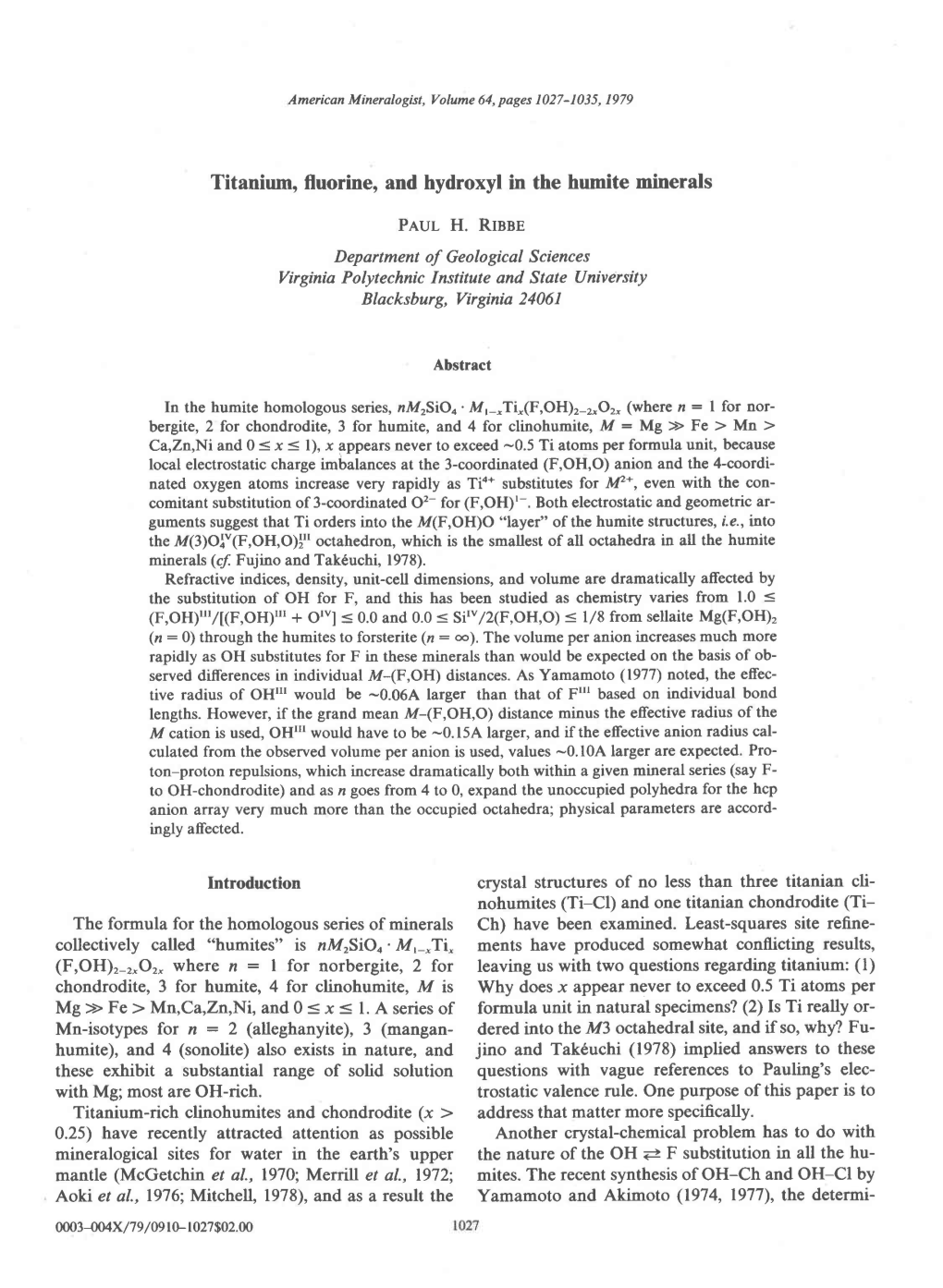 Titanium, Fluorine, and Hydroxyl in the Hrrmite Minerals