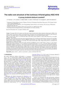 The Radio Core Structure of the Luminous Infrared Galaxy NGC 4418 a Young Clustered Starburst Revealed? E