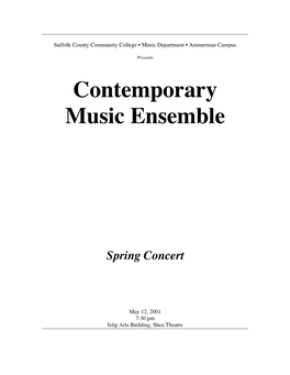 Contemporary Music Ensemble