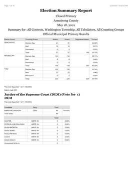 Election Summary Report