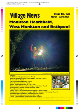 Village News March - April 2021 Monkton Heathfield, West Monkton and Bathpool