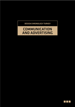 COMMUNICATION and ADVERTISING This Text Is Prepared for The
