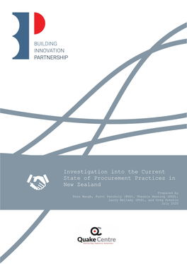 Investigation Into the Current State of Procurement Practices in New